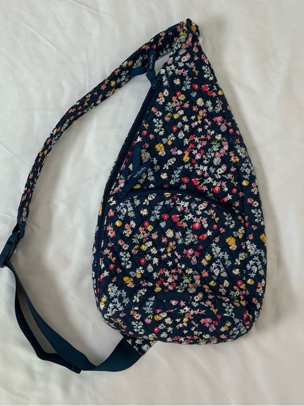 Vera Bradley Navy Floral Crossbody Sling Bag